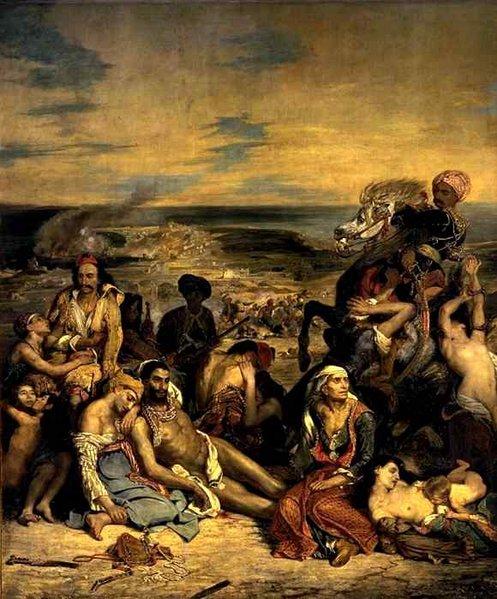 Eugène Delacroix's painting of the Massacre on Chios