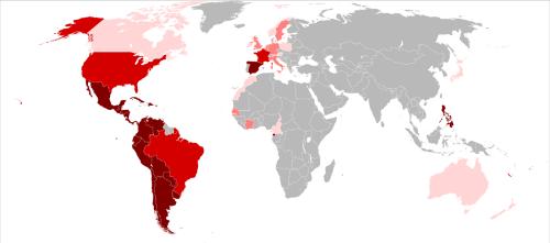 Spanish Language Map