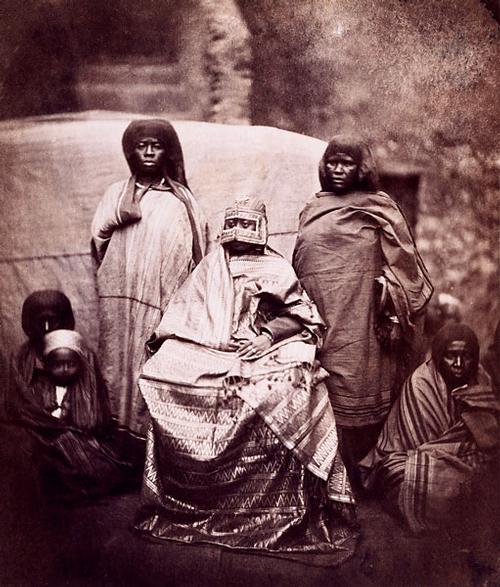 Jumbe-Souli, Queen of Comoros Island, receives a French delegation in 1863