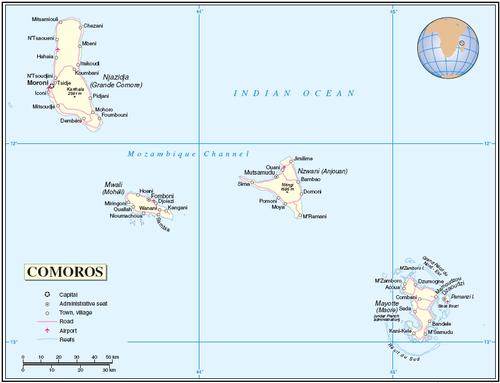Comoren Map