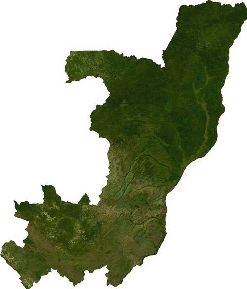 Congo Brazzaville Satellite Photo