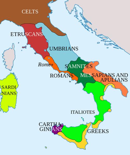 Italian peninsula ca.400 BC.