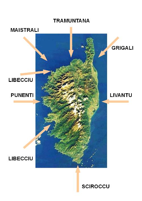 Corsica has many special wind conditions