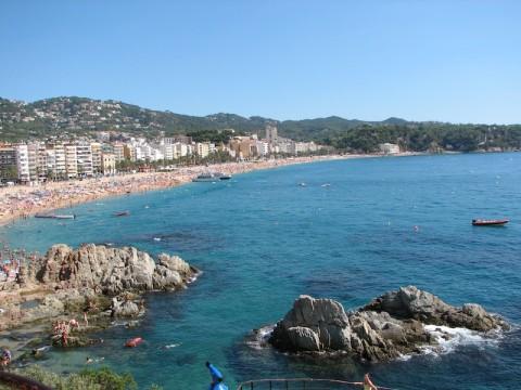 Bay and beach of Lloret de Mar, Costa Brava