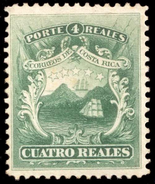 Costa Rica's first stamp from 1863