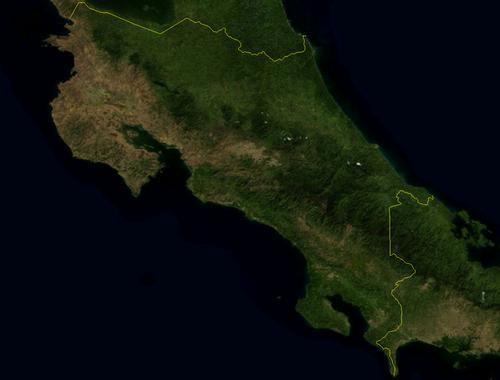 Costa Rica satellite photo