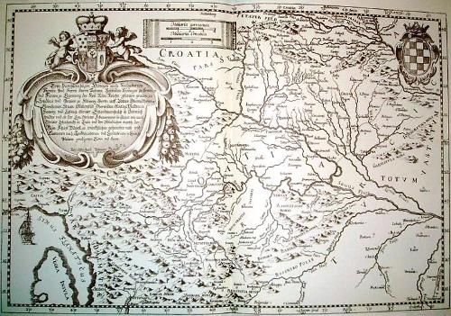 Map of Croatia in the 17th century