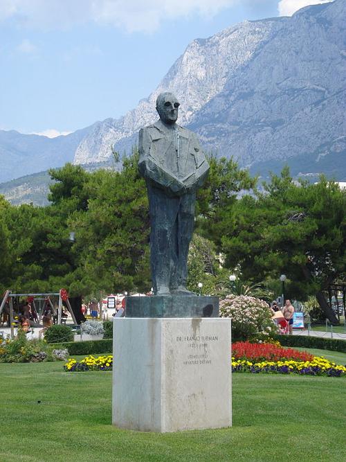 Statue Franjo Tudzman, first president of Croatia in Makarska