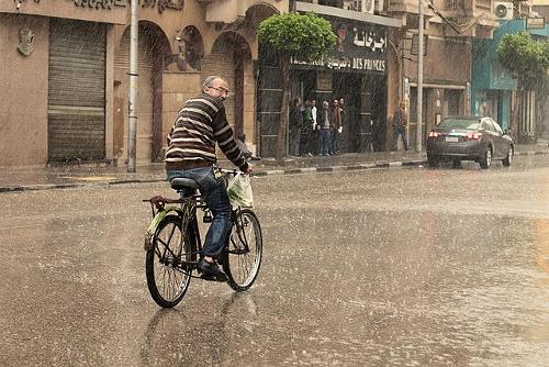 Heavy rainfall in Caïro, Egypt