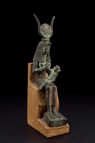 Egyptian Goddess Isis nursing her son Horus