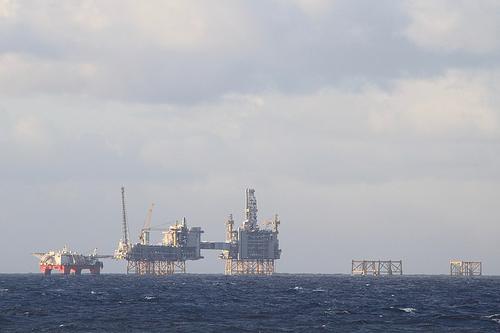 Oil Platform in the North Sea England