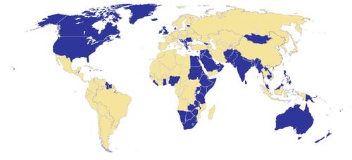 English Language Map