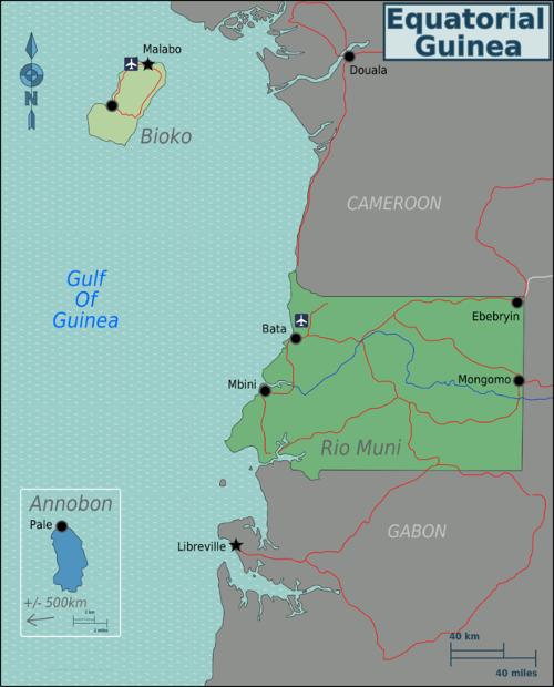 Map of Equatorial Guinea