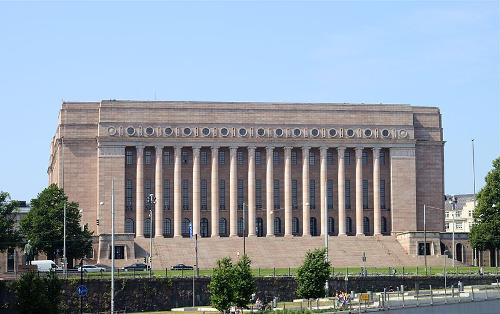 Parliament building in Helsinki, Finland