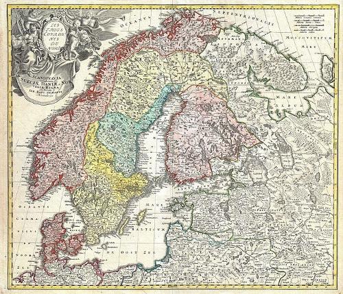 Map of Scandinavia 1730