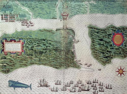 Drake's English fleet destroyed the Spanish colony of St. Augustine, Florida