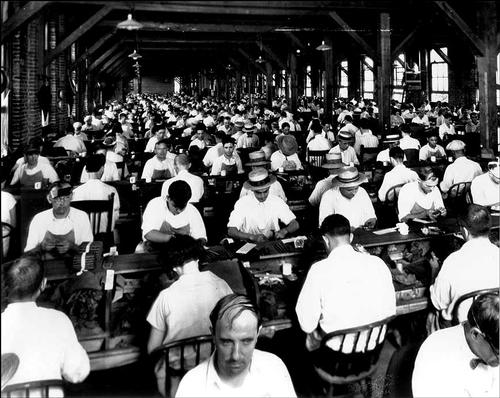 Cigar makers ca.1920 in Ybor City, Florida