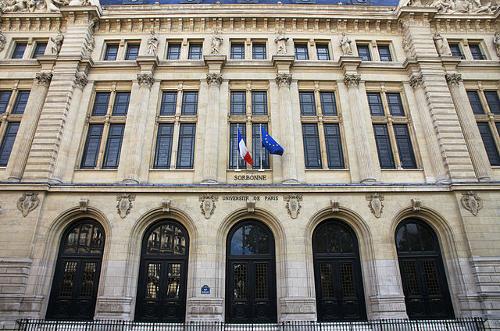 Entrance main building Sorbonne, Paris