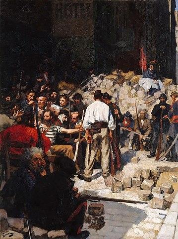 Barricade during the Paris Commune, 1871