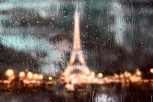 Rainy Paris, France