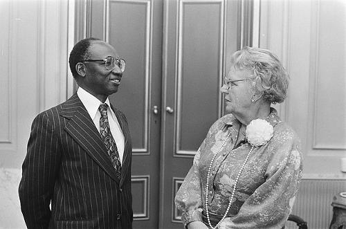 President Jawara of Gambia with Queen Juliana of the Netherlands