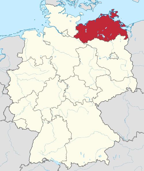 Location Mecklenburg-Vorpommern in Germany
