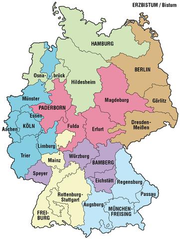 Dioceses and Archdioceses in Germany