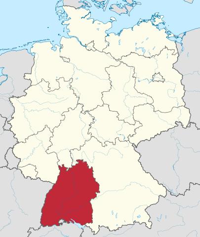 Location Baden-Württemberg in Germany
