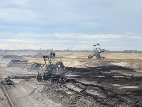 Lignite is extracted through opencast mining in Germany