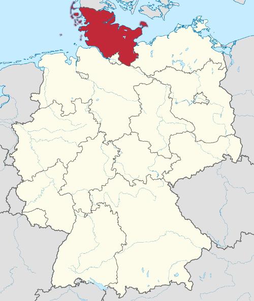 Location Schleswig-Holstein in Germany