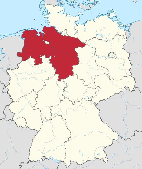 Location Lower Saxony in Germany