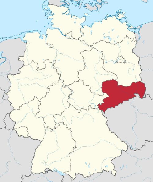 Location Saxony in Germany