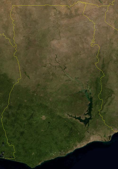 Ghana Satellietfoto foto: NASA