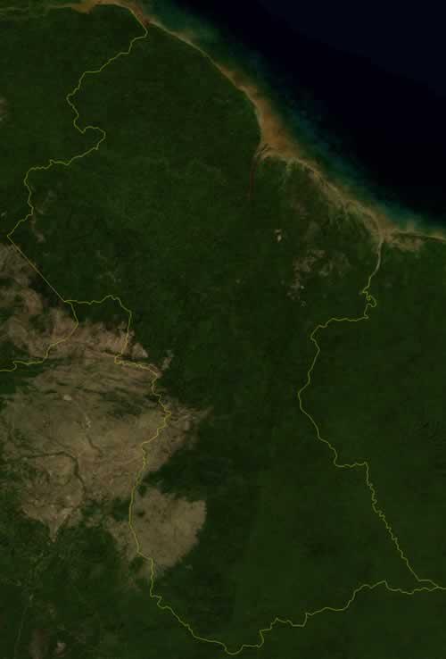 Guyana Satelliite Photo