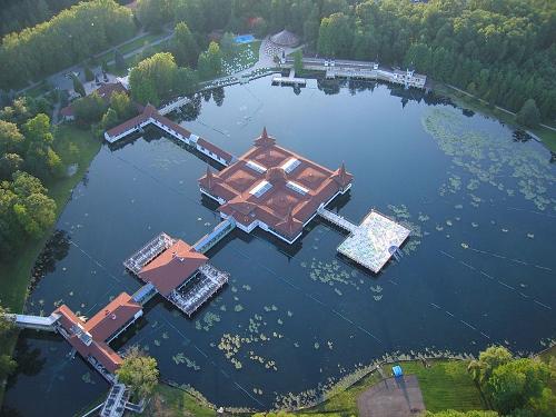 Hévíz thermal lake in Hungary