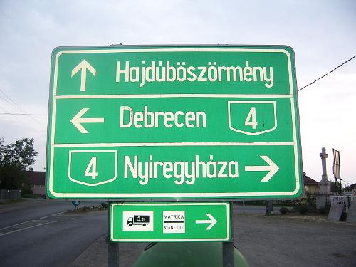 Hungarian Road Sign