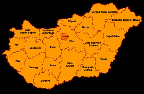 Provinces (Counties) of Hungary