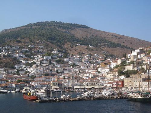 View of Hydra harbour