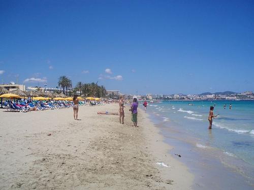 Platja d'en Bossa, beach in Ibiza