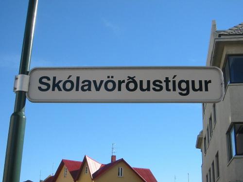 Street name with many Icelandic letters