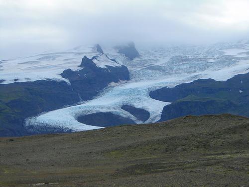 View of the Vatnajökull, the largest glacier in Iceland