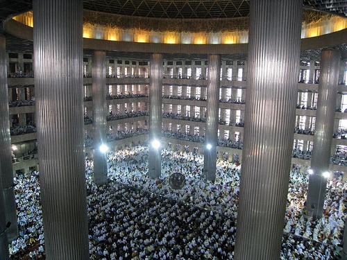 Istiqlal Mosque, the largest mosque in Southeast Asia, located in Central Jakarta, Indonesia