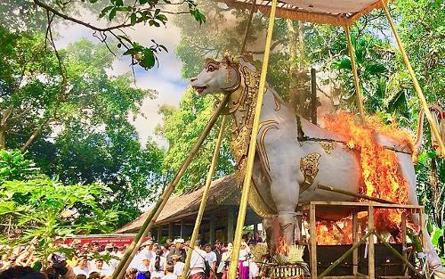 Ngaben ceremony is the Hindu funeral ritual of Bali