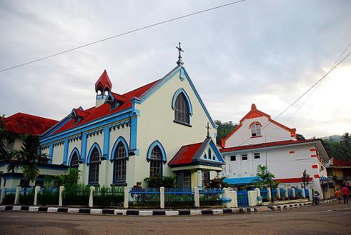 Catholic church at Sawahlunto, West Sumatra, Indonesia