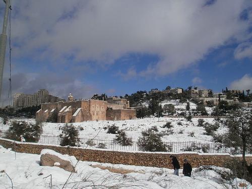 Snow in Jerusalem, Israel