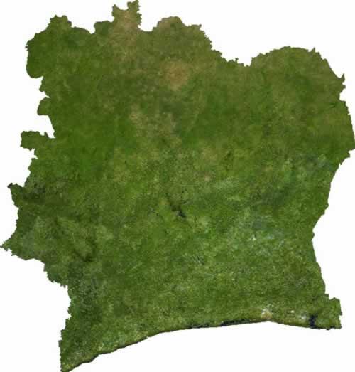 Ivory Coast Satellite photo