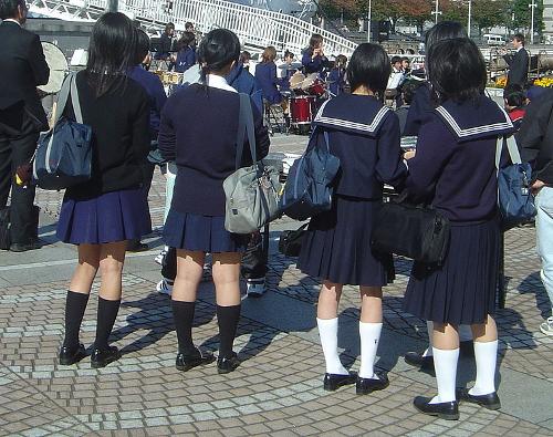Japanese girls in school uniform