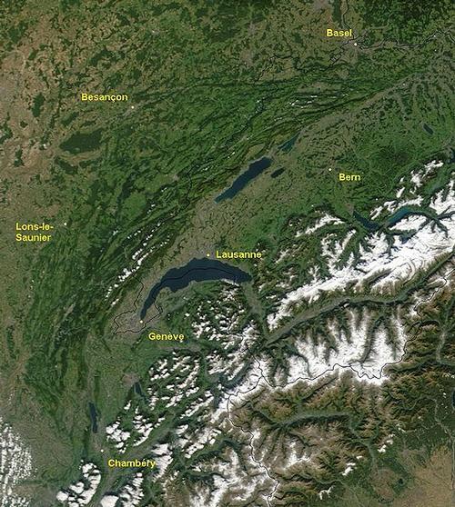 Jura Mountains Satellite photo