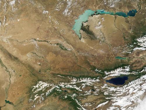 Kazakhstan Satellite Photo