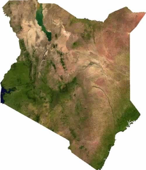 Kenya Satellite photo NASA